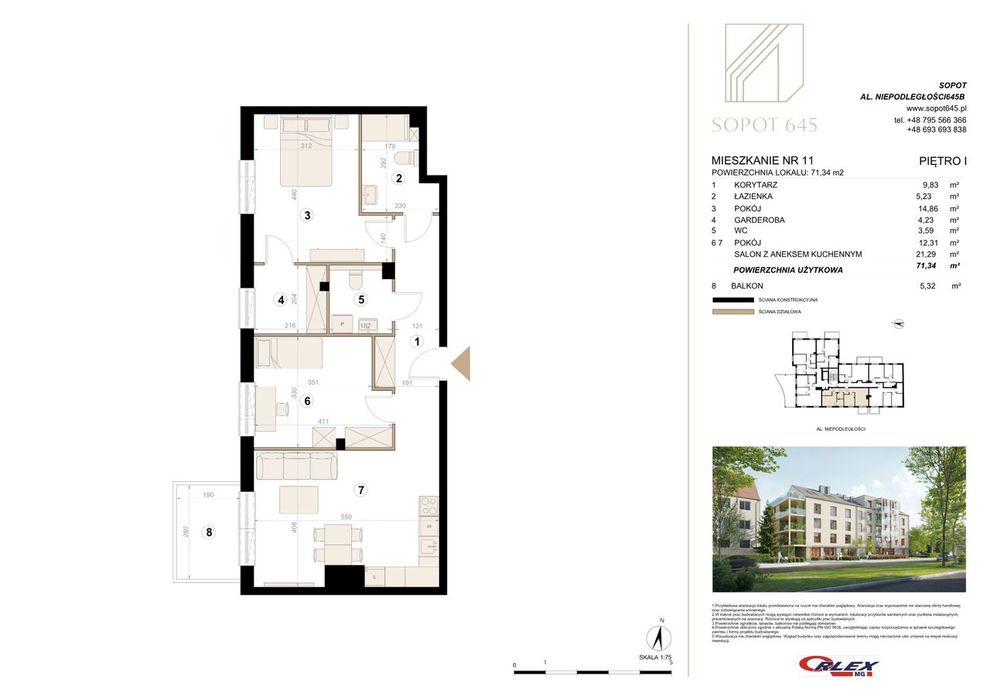 3 pokoje | balkon | winda | garderoba | hala garażowa | m11