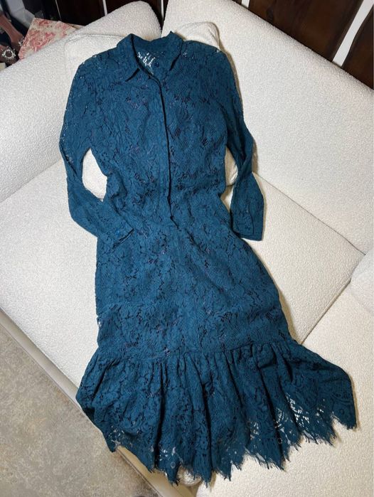 Вишукана сукня GANNI смарагдового кольору, розмір М, розпродаж до 70%