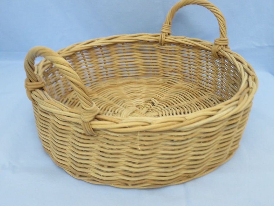 Cesto tradicional redondo palha 35 cm diâmetro