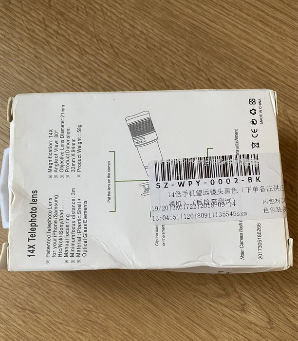 Przenośny obiektyw do smartphone’a Mobile Telescopic Lens x14 4K