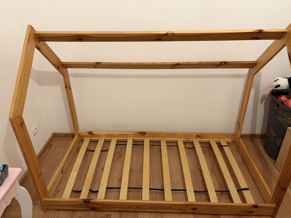 Łóżko drewniane domek 165x85