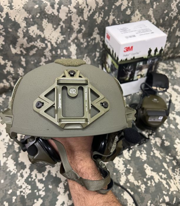 Тактичні навушники військові активні 3M PELTOR ComTac™ XPI + кріплення