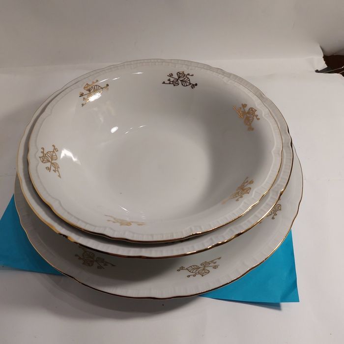 Сервиз, Чехия,  старый, Антикварный, посуда,  тарелки,  соусник