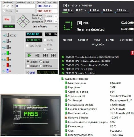 Lenovo ThinkPad T480s | i7-8650U | 16GB | SSD M2 256GB | Win10 |Office