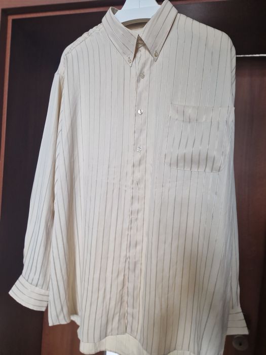 Koszula Pierre Cardin kremowa w prążki  XL