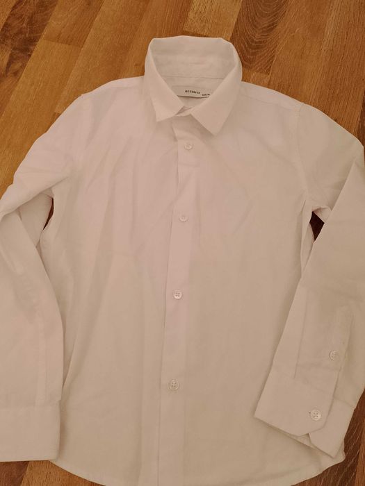 Koszula chłopięca biała 128