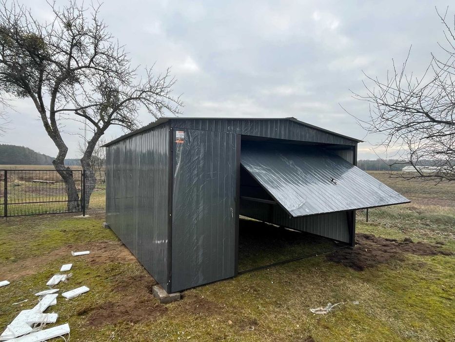 Garaż Blaszany 4x5 Dach dwuspadowy