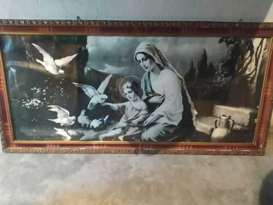 Religijny Obraz Maryi z Jezuskiem