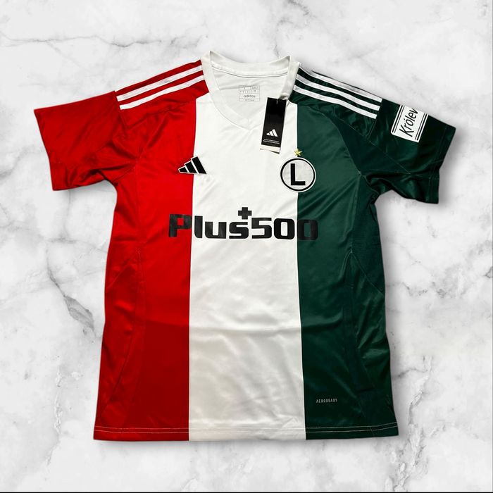 Legia Warszawa Koszulka Adidas L  Czerwono-Biało, Nowa z Metką,