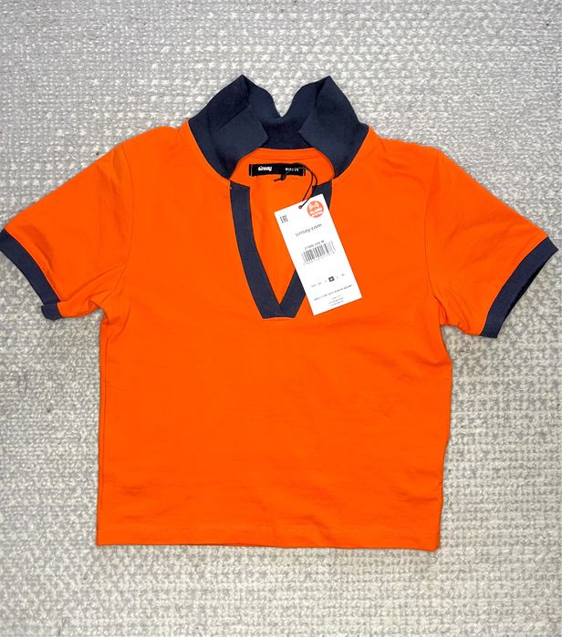 Koszulka damska nowy crop top t-shirt pomaranczowy