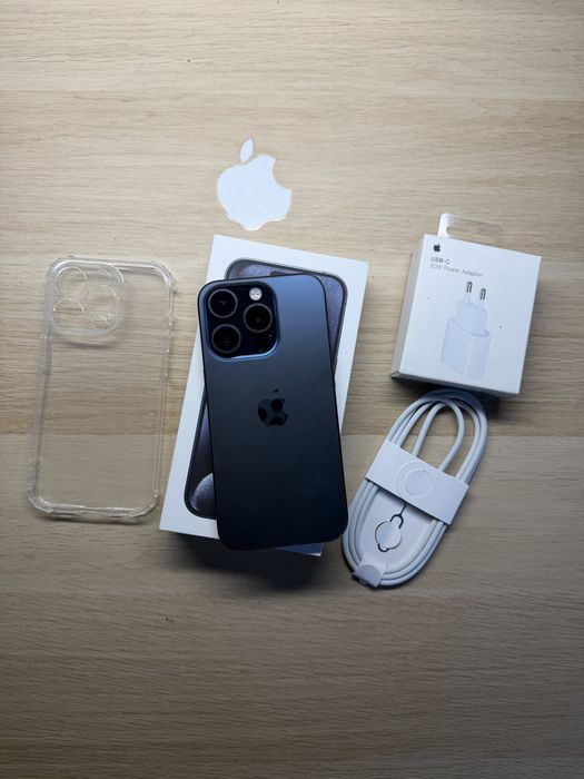 iPhone 15 Pro 128gb niebieski bateria 100% komplet