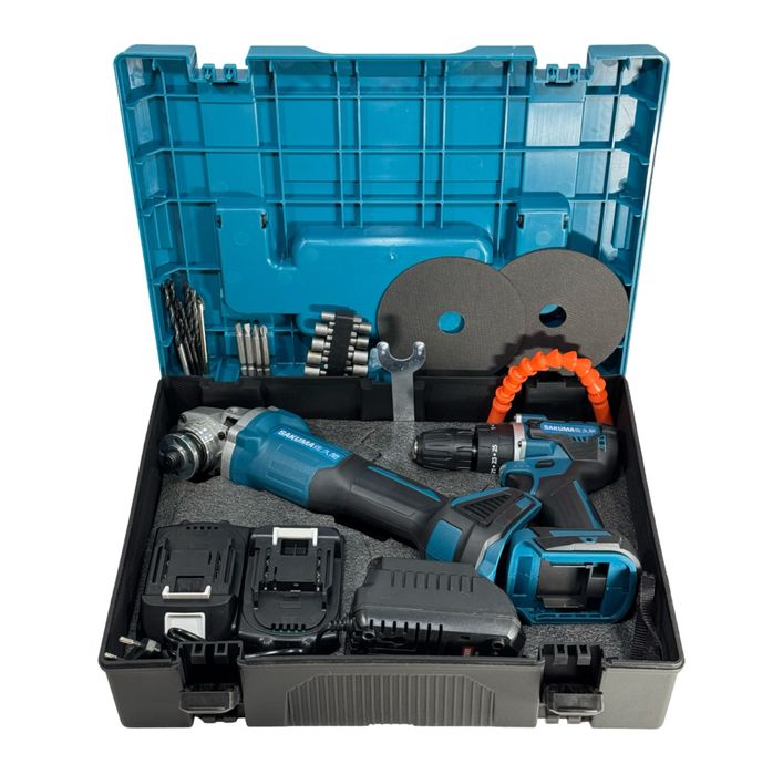 Набор 2 в 1 аккумуляторная болгарка + шуруповерт SAKUMA CX2T | 21V