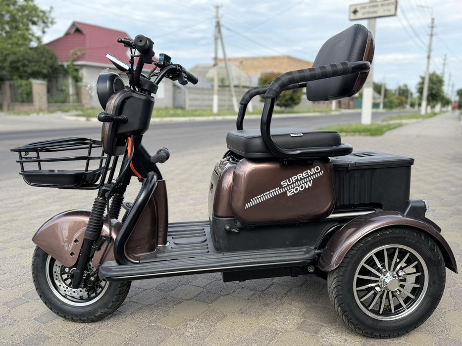 Електро велосипед триколісний 10" SUPREMO 1200W  літій