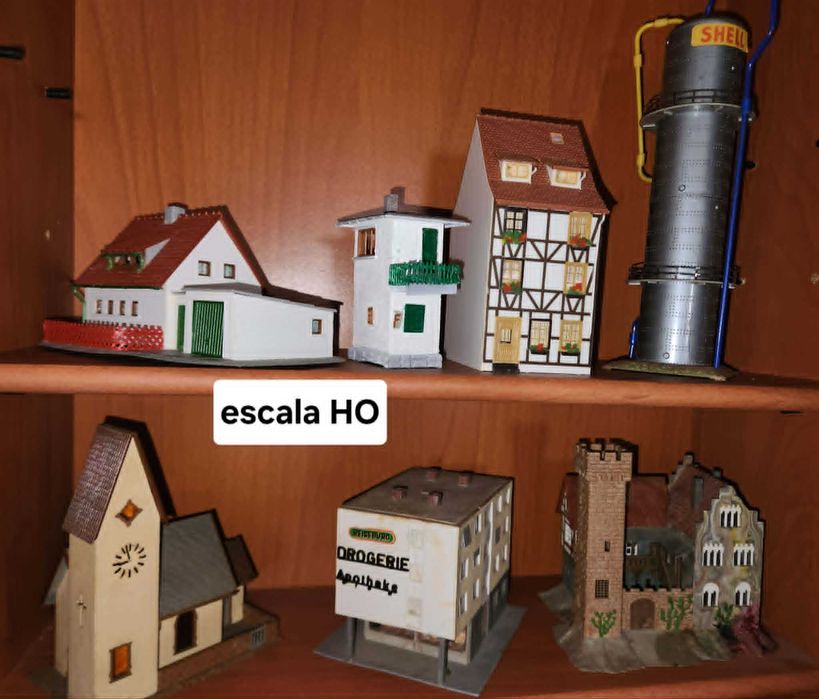 Edificios casinhas em escala HO para Ferromodelismo