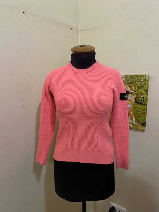 Stone Island оригинальный женский свитер розовый размер 12 / 156