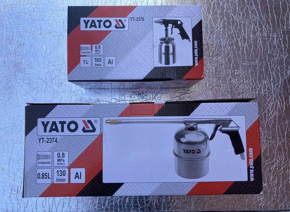 Пневмопістолет піскоструминний YATO YT-2376 - 699грн /мовильница YATO YT-2374 - 529грн