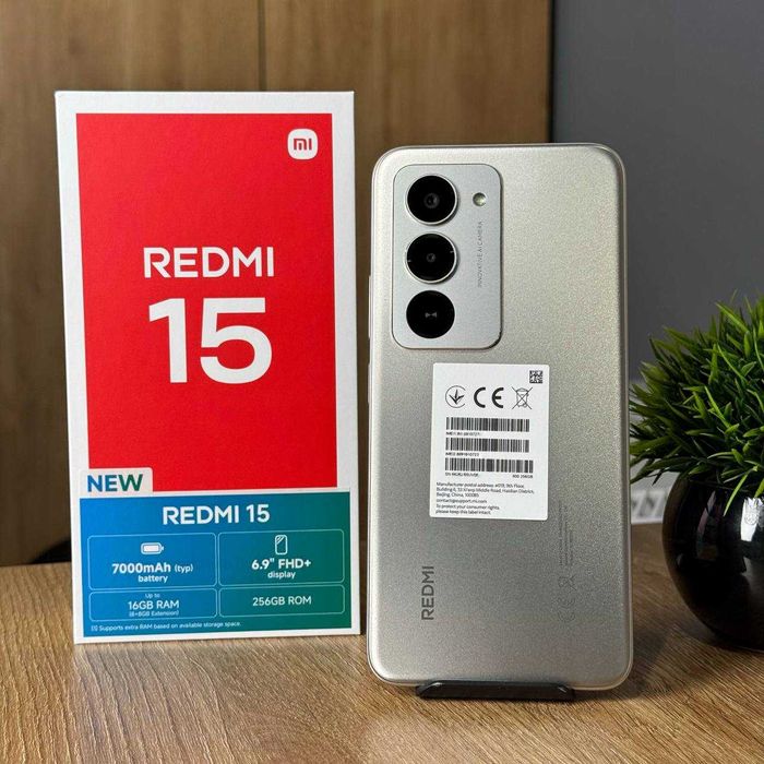 НОВИЙ Телефон Xiaomi Redmi 15 6/128 Titan Gray 7000мАh Купити Смартфон