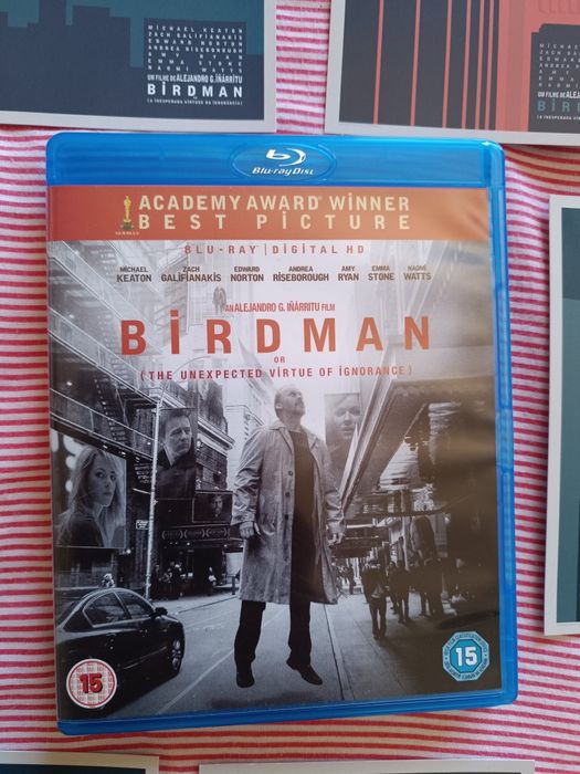 Blu Ray + artcards do filme "Birdman" (portes grátis)