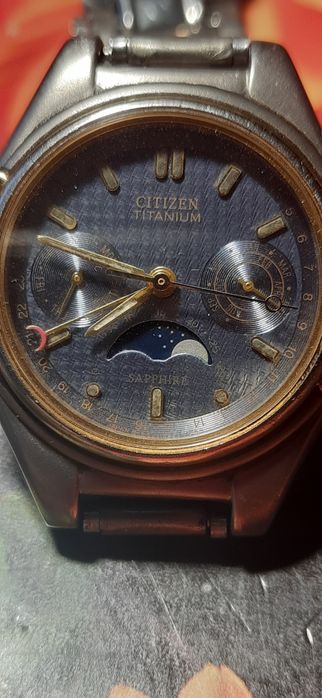 Часы Citizen Chronograph Moonphase Titanium, Saphfire. Циферблат!!!