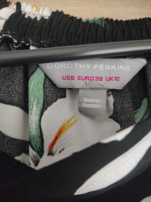 Spódniczka damska kwiaty z kieszeniami