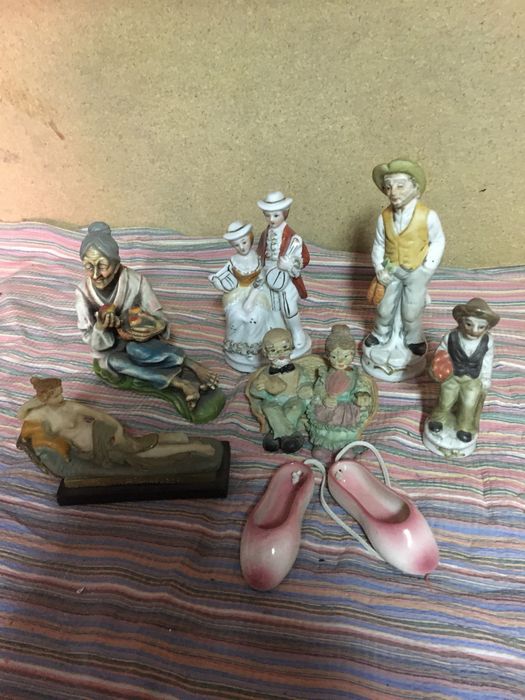 7 peças de decoração em procela