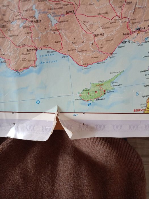 Мапа Європи, настінна карта