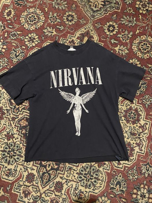 NIRVANA in utero tee erd type kurt cobain grunge punk opium viperr y2k