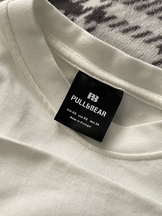 Базовий лонг слів білий PULL&BEAR XS розміру кофта худі худак футболка з довгим рукавом