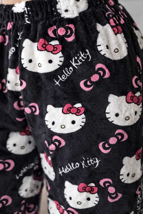 Штани hello kitty плюшеві штани штаны хелоу китти брюки пижама плюшева