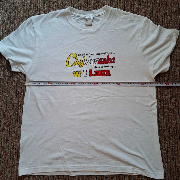Tshirt koszulka pamiątkowa kolekcjonerska Chojniczanka . Biała XL.  Stan bdb.