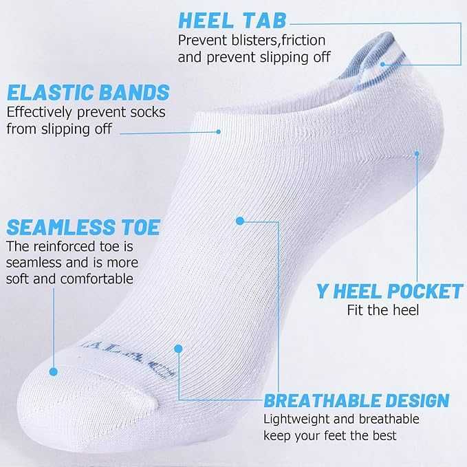 Skarpety sportowe stopki 3 pary unisex 35-38 oddychające do biegania
