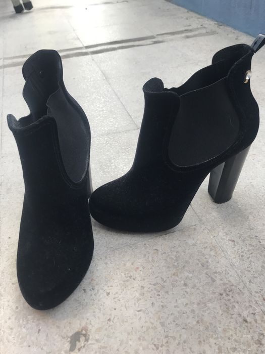 Botins pretos veludo da Lemon Jelly 37