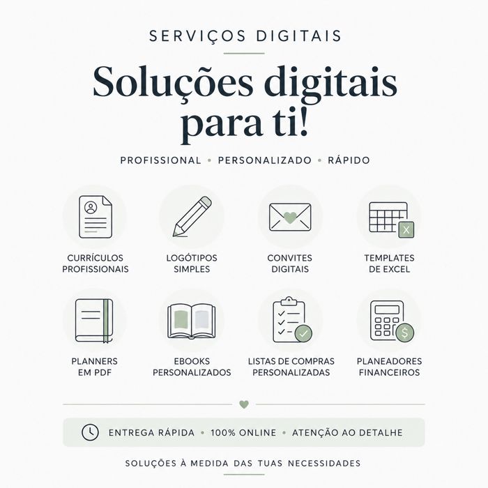 Criação de CVs, Logótipos e Produtos Digitais