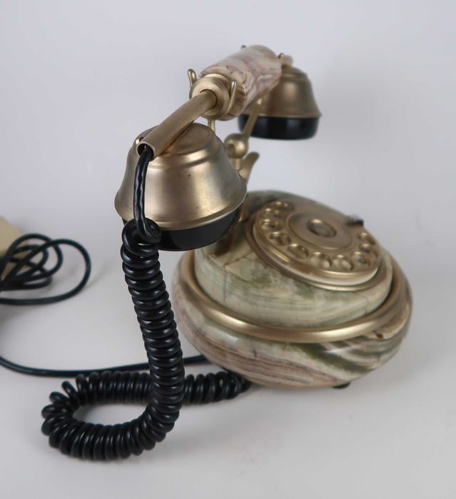 Telefone Antigo Italiano em Pedra Alabastro / Onix