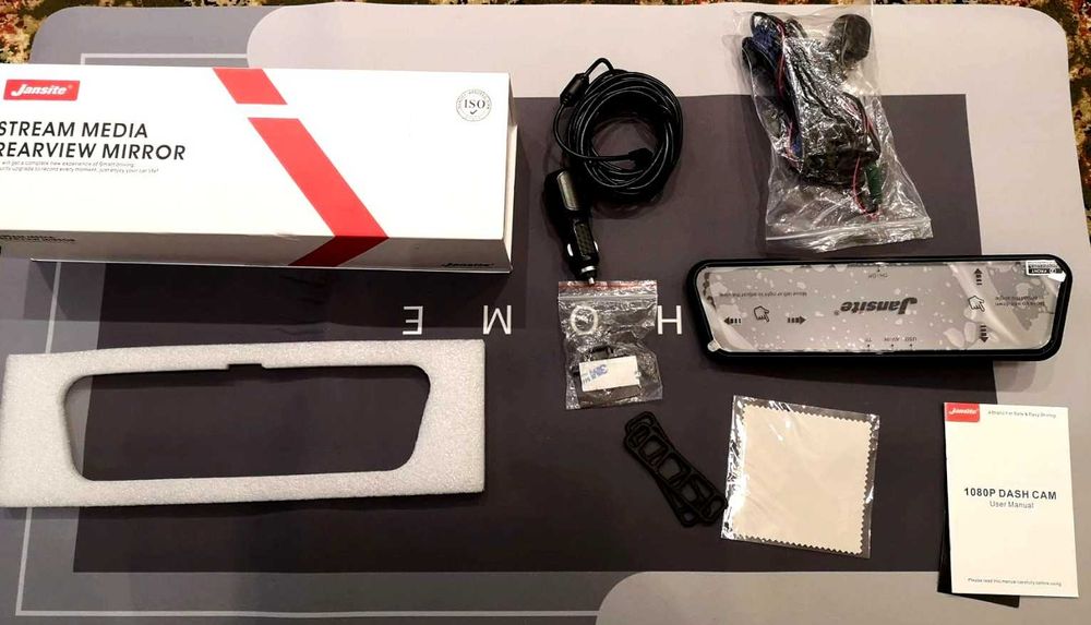 Kamera wideorejestrator Samochodowy lusterko F HD Przód i Tył cofania