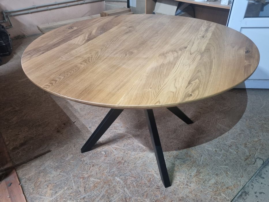 Стіл масив Дуб круглий 1,2м