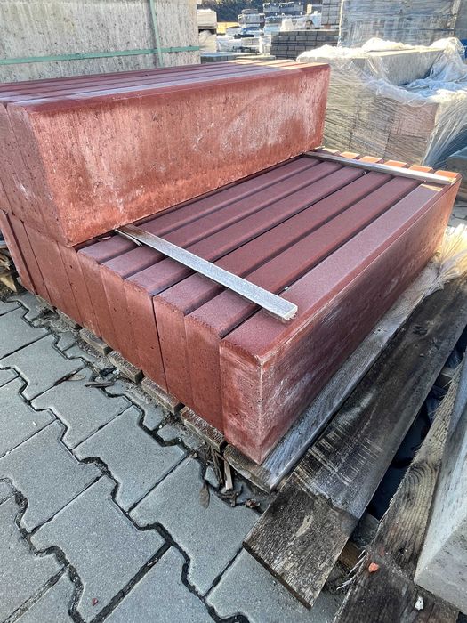 Obrzeże Bruk Bet 8x25x100cm Czerwone 10 zł/szt.