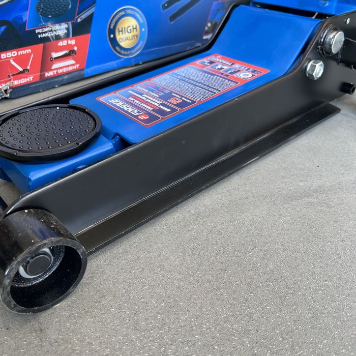 Домкрат підкатний двопоршневий 5 Тон два циліндри З ПЕДАЛЛЮ