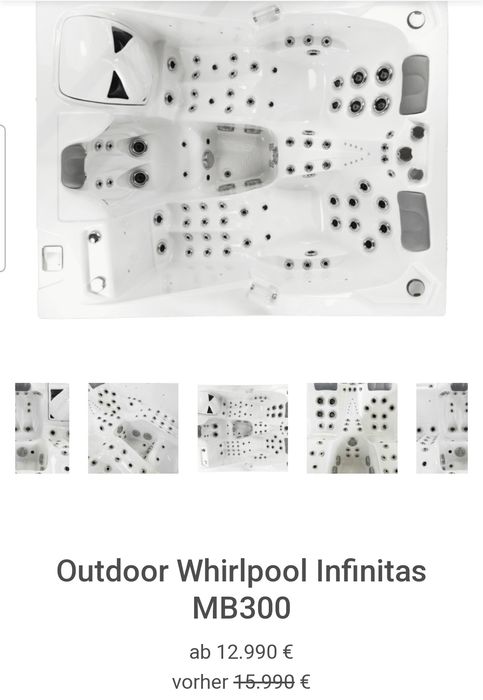 Promocja!!! Nowe! Jacuzzi ogrodowe  16000€ infinitas MB300 na zewnątrz
