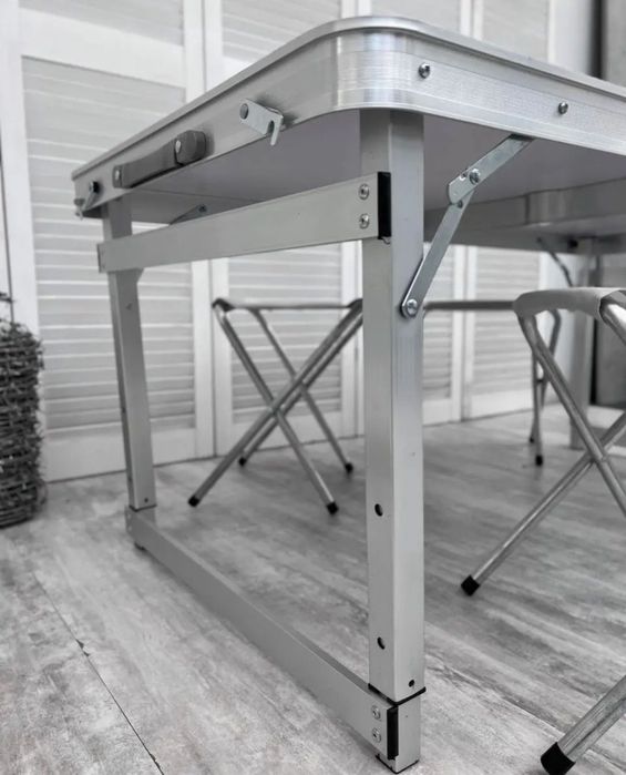 Стіл ПОСИЛЕНИЙ розкладний, алюмінієвий. Стол для кемпінгу