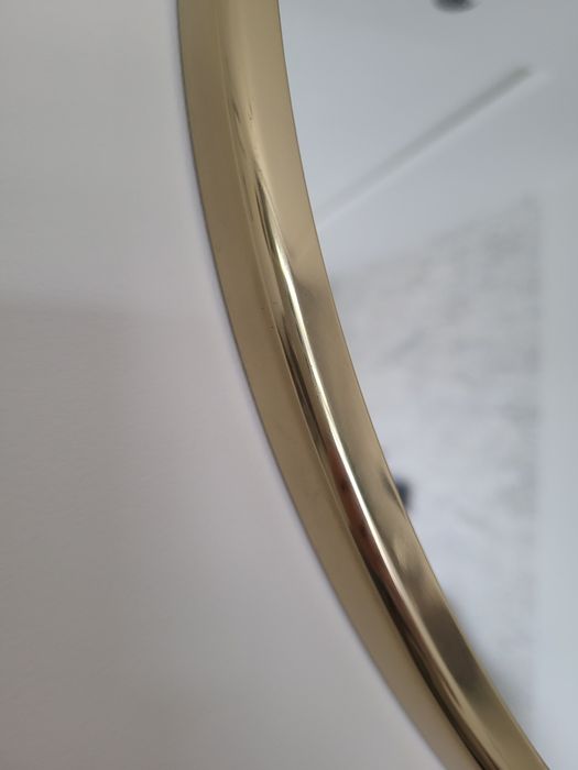 Złote okrągłe lustro ZARA HOME