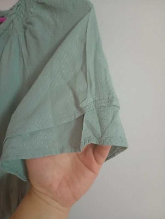 Sukienka damska krótka miętowa M oversize/ ciążowa