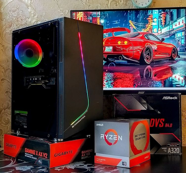 ПК RX5600XT+ Ryzen 5 3500+ 8/16gb DDR4 игровой компьютер AM4