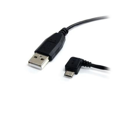 Kabel USB microUSB kątowy prawy 1m