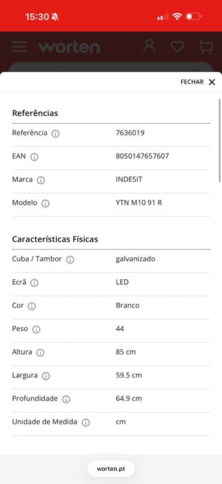 Máquina secar roupa 9kg indesit praticamente nova