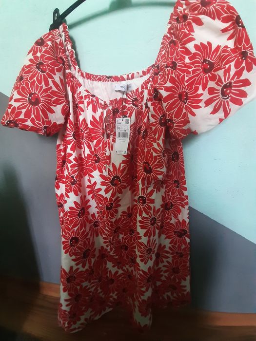 Sukienka w stokrotki firmy mango bawełniana r xl