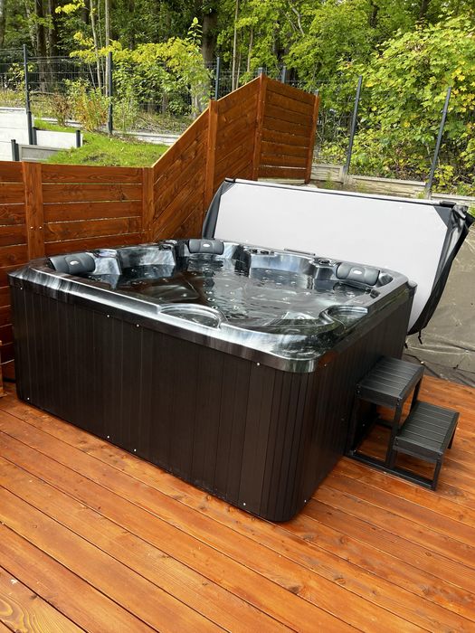 Wanna Ogrodowa NORDPOOL ABISKO PREMIUM BLACK EDITION – 74 dysze – 2 leżanki / Jacuzzi / Spa