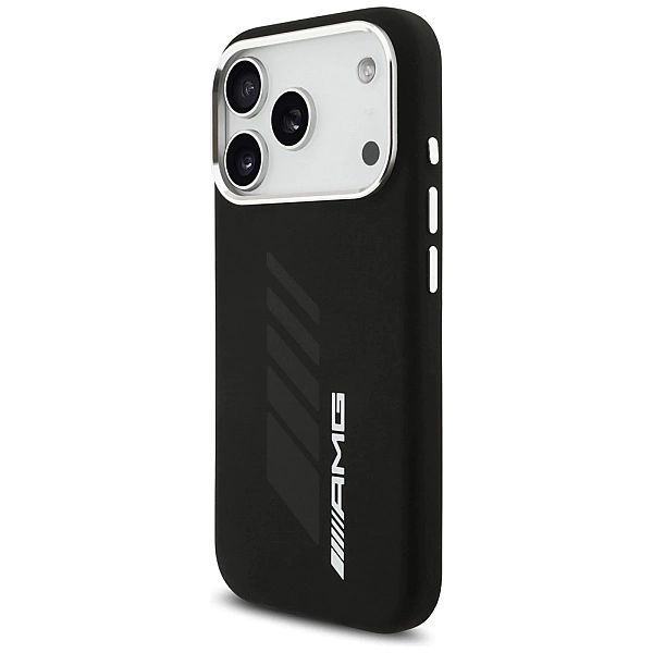 Etui AMG Silicone Oversize Rhombs MagSafe na iPhone 17 Pro - czarne