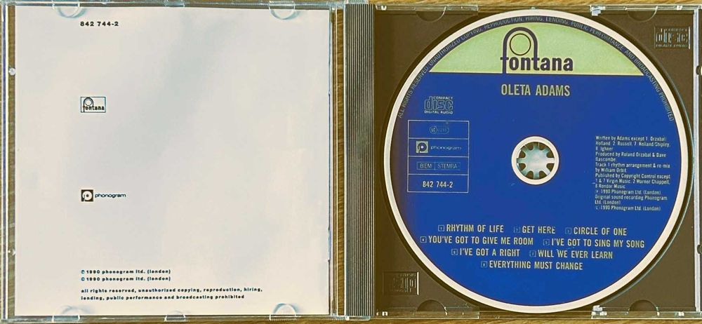 Oleta Adams - Circle of One - 1990 - CD