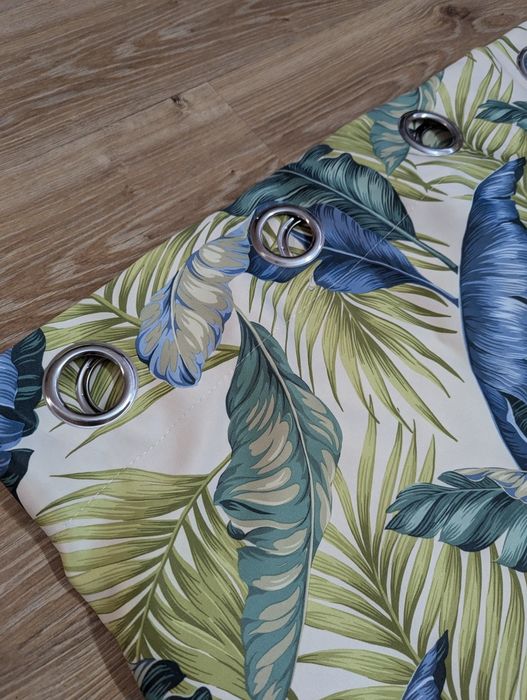 2szt Piękne zasłony w duże liście 140x250 cm